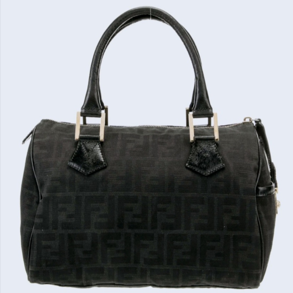 Fendi Zucca Boston Black Hand